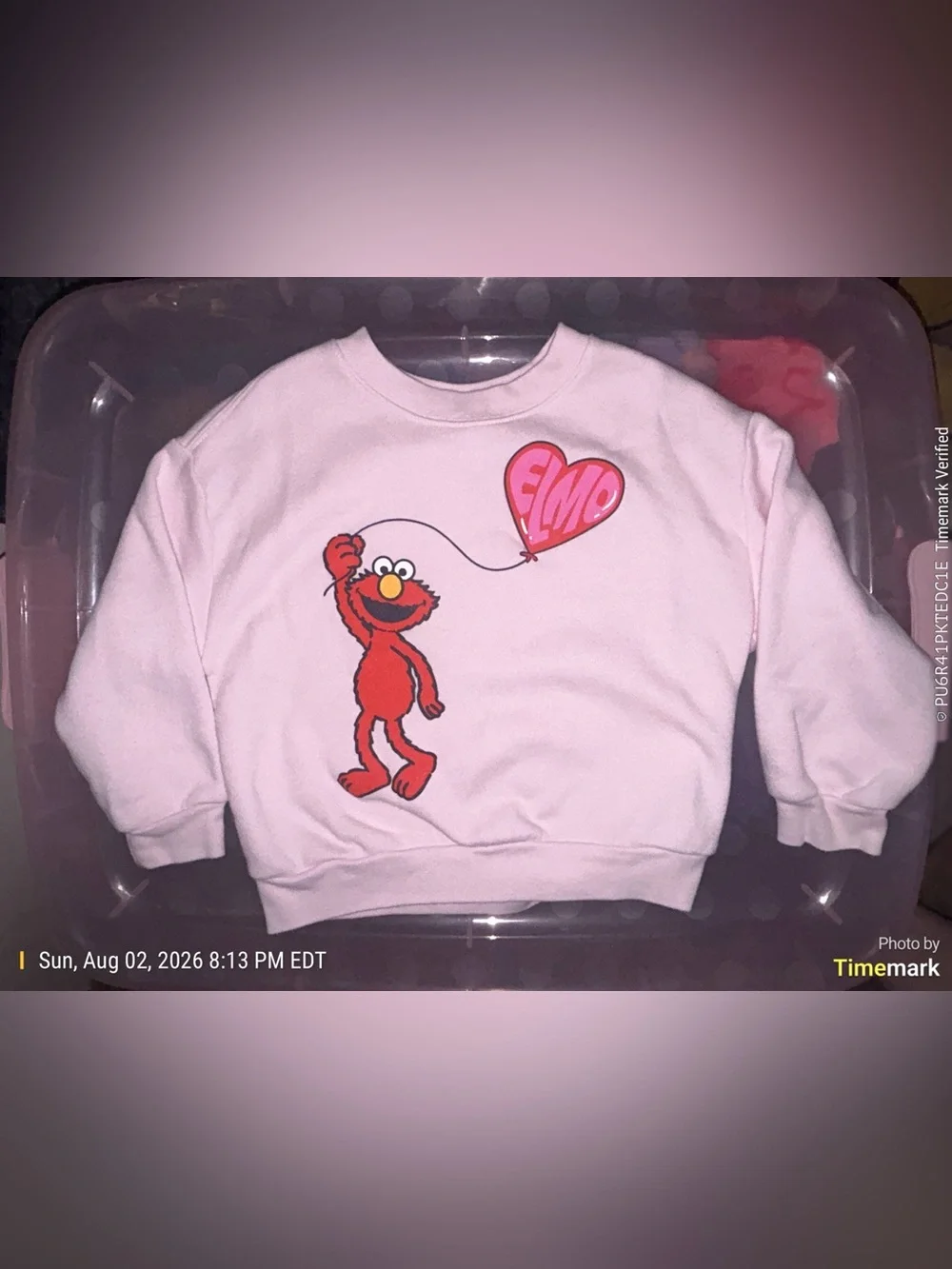 GAP Light Pink Elmo Graphic Sweatshirt